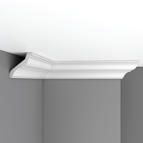 Плинтус потолочный гладкий DECOMASTER 96120F гибкий (80*85*2400мм)