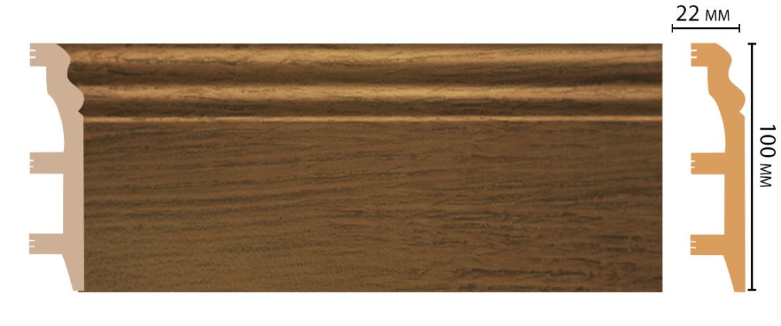 Плинтус напольный DECOMASTER D232-88ДМ (100*22*2400мм)
