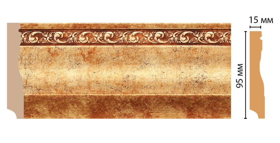 Плинтус напольный DECOMASTER 153-552 ДМ (95*12*2400 мм)